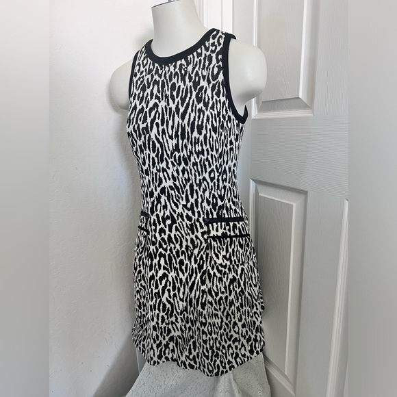 Nanette Lepore Animal Print With Pockets Mini Sleeveless Dress White Size 2 - Picture 4 of 10